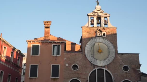 San Giacomo Rialto Kyrka Kvarteret San Polo Venedig Norra Italien — Stockvideo