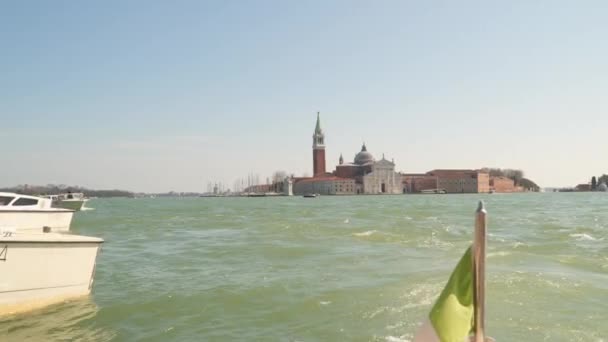 Venice Italië Maart 2018 San Giorgio Maggiore Kerk — Stockvideo