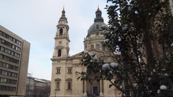 Базиліка Святого Стефана Угорщини Будапешті — стокове відео