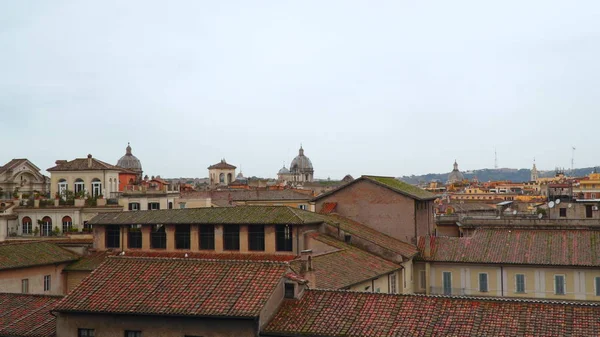 Cherenpichnye roofs in Rome. View from above