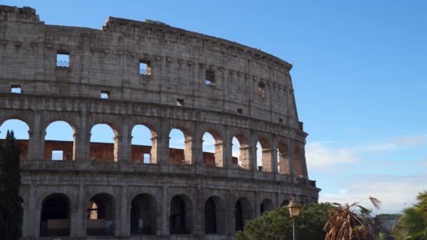 Coliseo Símbolo Roma Una Obra Maestra Arquitectura Romana — Vídeos de Stock