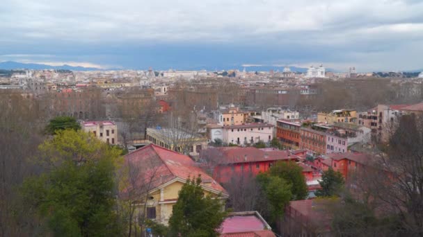 Panoramik Üzerinde Tarihi Merkezi Roma Talya — Stok video