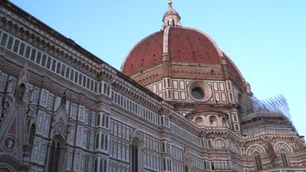Купол Санта Мария Дель Фиоре Флоренция Италия — стоковое видео