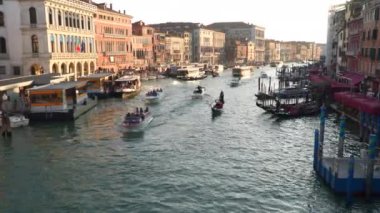 Venice, İtalya - 23 Mart 2018: Güzel görünümü Grand Canal, Venice '