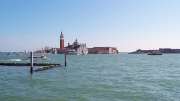San Giorgio Maggiore Una Delle Isole Venezia Nel Nord Italia — Video Stock