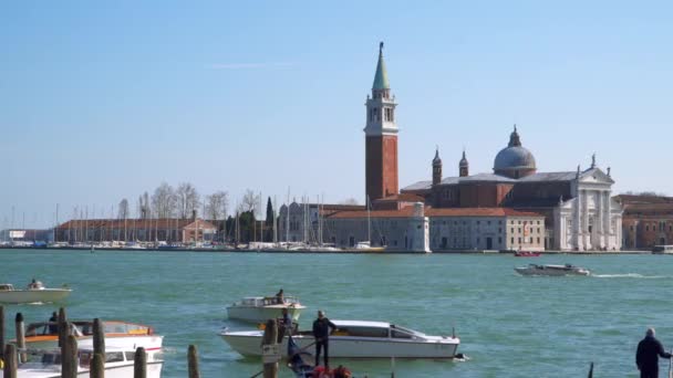 Venetië Italië Maart 2018 San Giorgio Maggiore Één Van Eilanden — Stockvideo