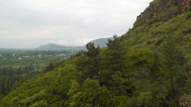 Georgia Dağlarında Bulutlu Bir Hava Var Bulutlardaki Dağlar — Stok video