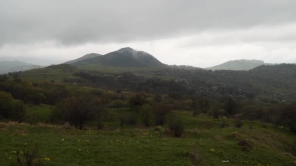 Montanhas Cáucaso Tempo Nublado Nas Montanhas — Vídeo de Stock