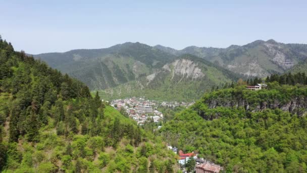 Borjomi Een Badplaats Het Zuiden Van Centraal Georgië Gelegen Pittoreske — Stockvideo