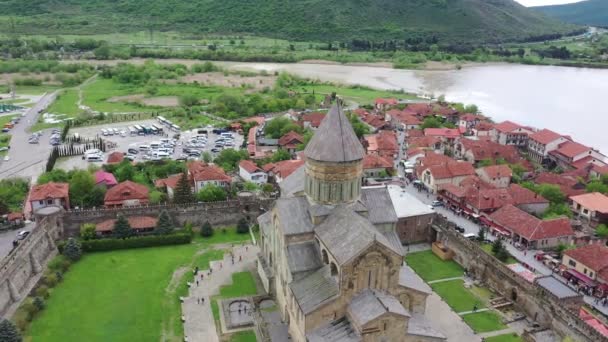 Catedral Svetitskhoveli Uma Catedral Igreja Geórgia Localiza Cidade Mtskheta Geórgia — Vídeo de Stock