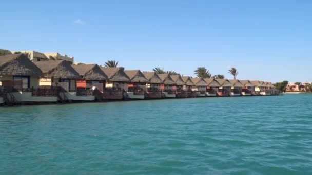 Gouna Egitto Bungalow Vicino Canale — Video Stock