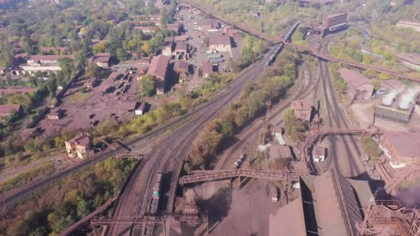 Vista Aérea Estruturas Infra Estruturas Alto Forno — Vídeo de Stock