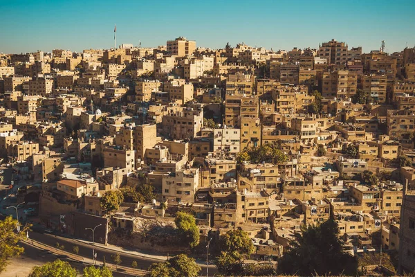 Historic center of Amman, Jordan. Urban landscape. Residential area. Arabic architecture. Eastern city. Travel concept — Stock Photo, Image