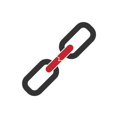 Veri koruma görüntüsü. Kırık zincir de dahil. Vector Illustration, finansal teknoloji kavramları için harika. vektör