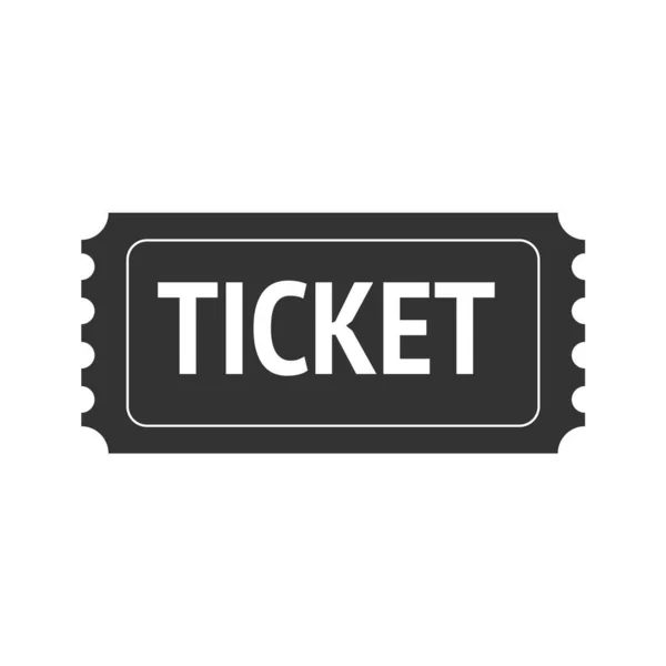 Ícone Vetor Ticket Ilustração Preta Isolada Para Design Gráfico Web —  Vetores de Stock
