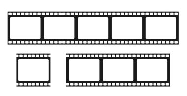 Film şeridi izole vektör simgesi. Film şeridi simgesi ile geçmişe dönük resim. Film şeridi. Video kaset film şerit çerçeve vektörü. Eps 10