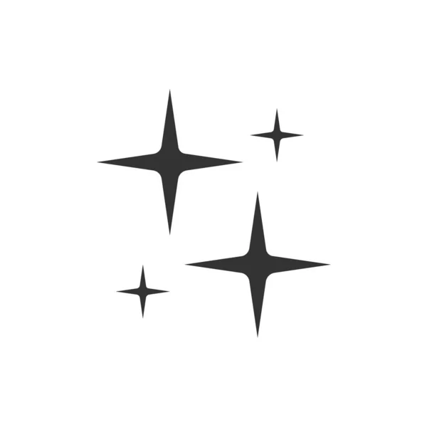 Черный Значок Чистой Звезды Плоский Векторный Рисунок Объекты Изолированные Белом — стоковый вектор