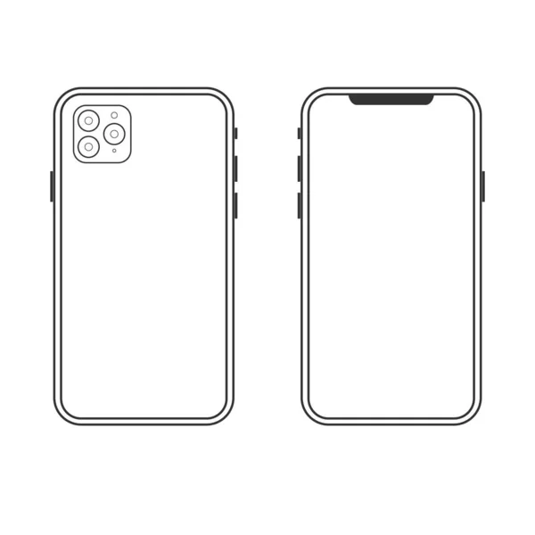Beyaz arkaplan üzerinde telefon hattı. Makale ve iş vektörü için çok fonksiyonlu kamera var.