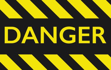 Tehlike bölgesi vektör illüstrasyonu