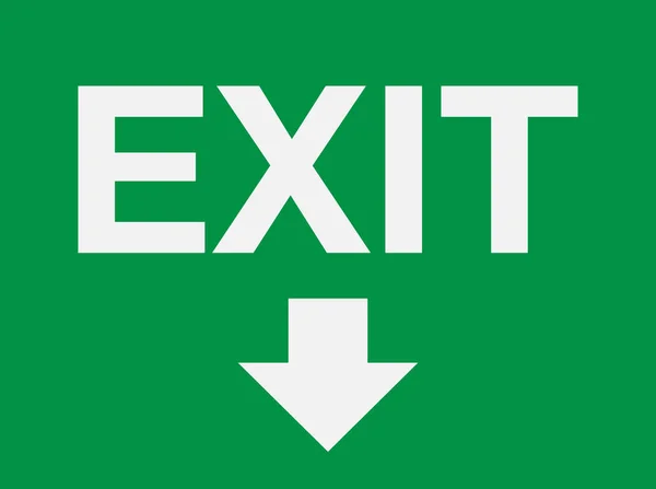 Puerta de salida de emergencia vector. señal de flecha de dirección. color verde. — Vector de stock