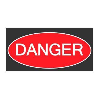 Tehlike işareti. Metin iletisi için boş alanı olan kırmızı, siyah ve beyaz renklerde boş tehlike işareti