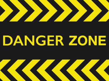 Tehlike bölgesi vektör illüstrasyonu