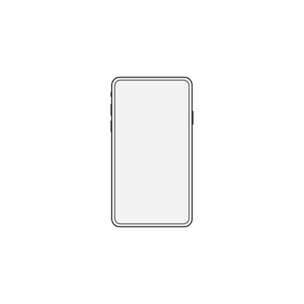 スマートフォンのアイコンベクトル。細い線型スマートフォンアイコンベクトルイラスト。Webおよびモバイルアプリで使用するための線形シンボルeps 10 — ストックベクタ