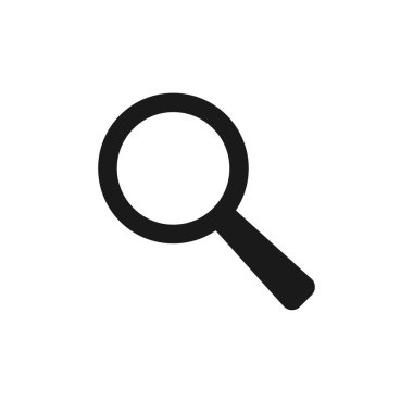 Arama Simgesi - Büyütme Cam Vektörü, Tasarım, Sunum, Web Sitesi veya Uygulama Elementleri için İmza ve Sembol. Q