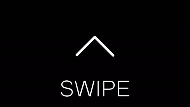 Arrows animation on a black background. Swipe up animated. Motion graphic design. 4k — Stock Video