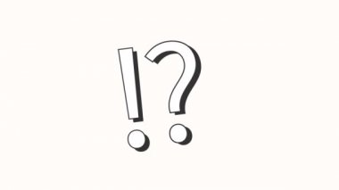 Exclamation Question Mark. Ideal For Your Q and A Projects. High Quality Seamless Animation.