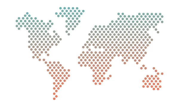 Dotted Political World Map vibrant color gradient. Template with grey points isolated on white background. Vector World map for website, design, cover, infographics. Flat Earth Graph illustration.