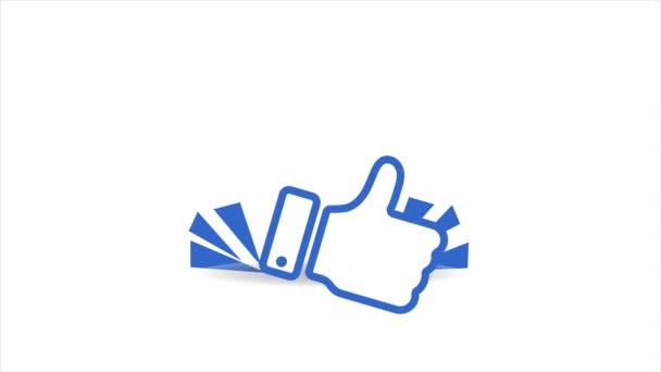 Animación de la red social como icono — Vídeos de Stock