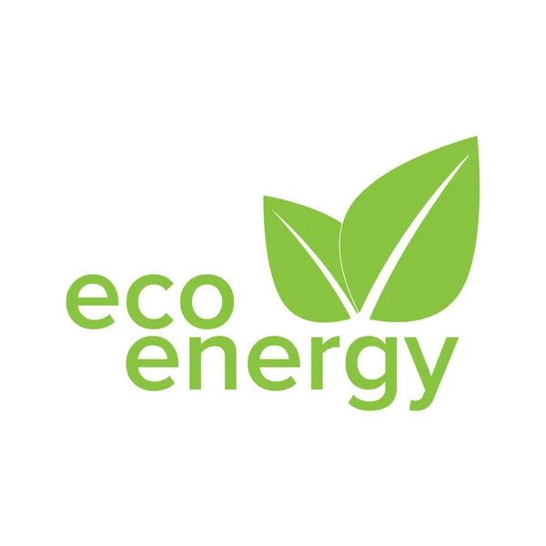 Conceito de Ecologia e Ventilador, Folhas Verdes em torno das cidades ajudam o mundo com ideias ecológicas Ilustração do ícone do vetor do logotipo da energia Eco. Eletricidade, ambiente . — Vetor de Stock