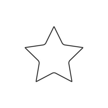 Yıldız simgesi vektör işareti grafik ve web tasarımı için izole edildi. İkramiye puanları. İndirimli program sembolü beyaz arkaplanda düzenlenebilir renk şablonu, İnce doğrusal grafik Eps10.