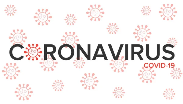 Coronavirus 2020. Wuhan-Viruserkrankung, Virusinfektionen. Logo, Symbol — Stockvektor