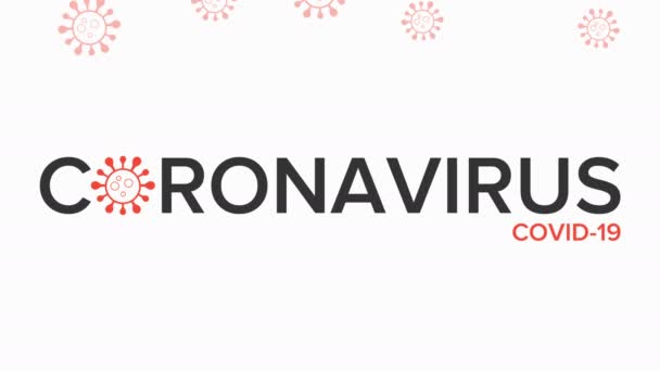 Animiertes Video des Wortes "Coronavirus" — Stockvideo