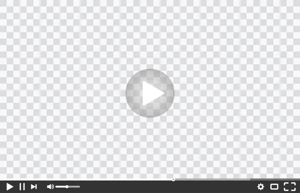 Şeffaf arkaplanda izole edilmiş web ya da mobil uygulamalar için yeni video oynatıcı pencere şablonu. Düz stil video izleme çevrimiçi minimalist sayfa tasarımı. Vektör illüstrasyonu