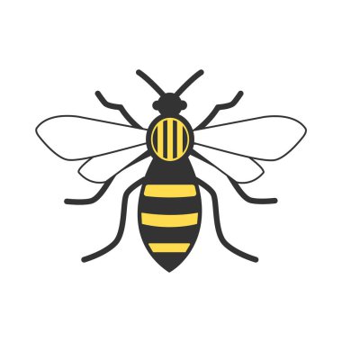 Moda tasarımında arı simgesi. Vektör grafik çizimi. Web sitesi tasarımı, logo, uygulama ve ui için uygun. Düzenlenebilir vektör vuruşu.