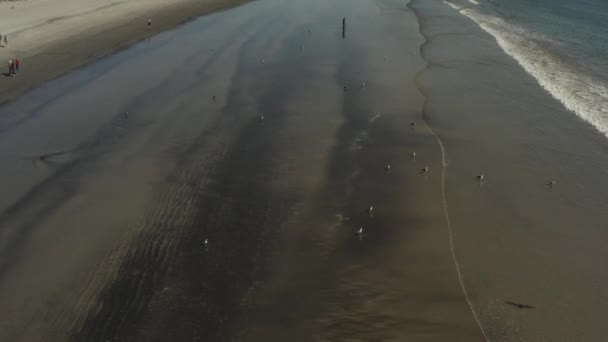 Vista Aérea Anamórfica Playa Coronado Día Soleado — Vídeos de Stock