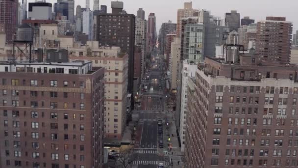 Aerial Footage Nearly Empty Streets New York Pandemic — Stock Video