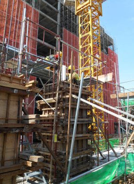 Ahşap formu iş imalatı inşaat işçileri