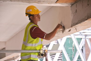 Site çalışanları recessed yağsız kat iş yapıyoruz