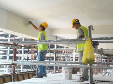 Site çalışanları recessed yağsız kat iş yapıyoruz