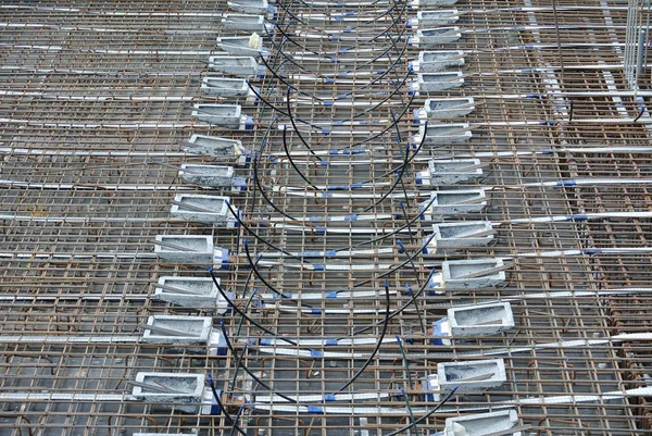 Pre-stress cable laid in round ducting — Stock Photo, Image