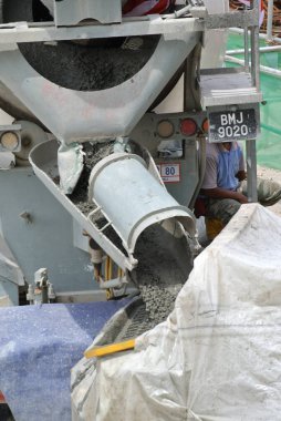 Beton Mikser kamyon dökme beton ıslak 