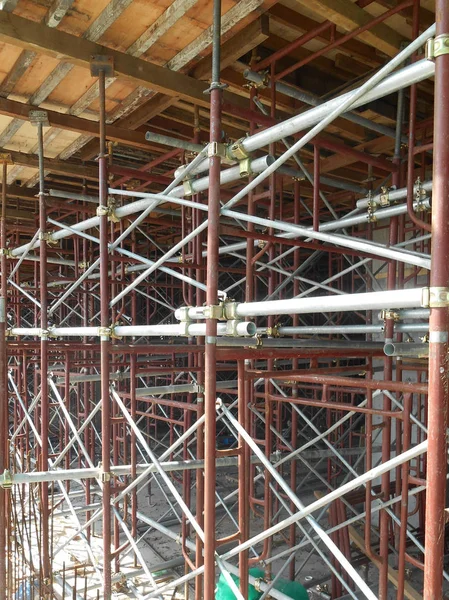 Scaffolding used as the temporary structure — Stock Photo, Image