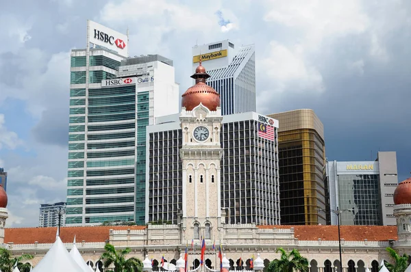 Sultão Abdul Samad fachada de construção em Kuala Lumpur, Malásia . — Fotografia de Stock