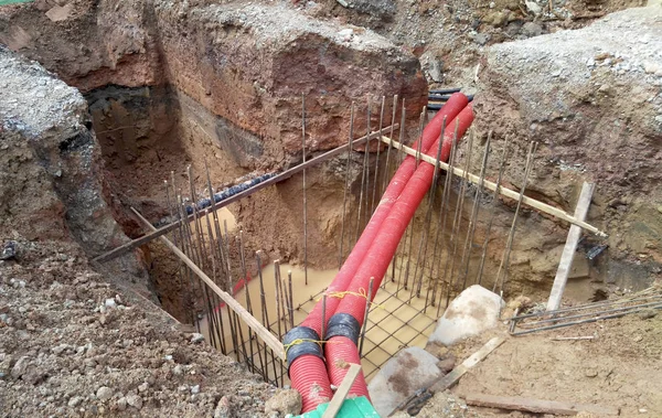 Underground utilità e servizi tubo — Foto Stock