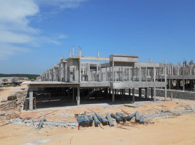 Cephe iki hikaye lüks Teras ev yapım aşamasında