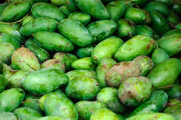 Haufen geernteter reifer Mangos, gesammelt von Bauern — Stockfoto